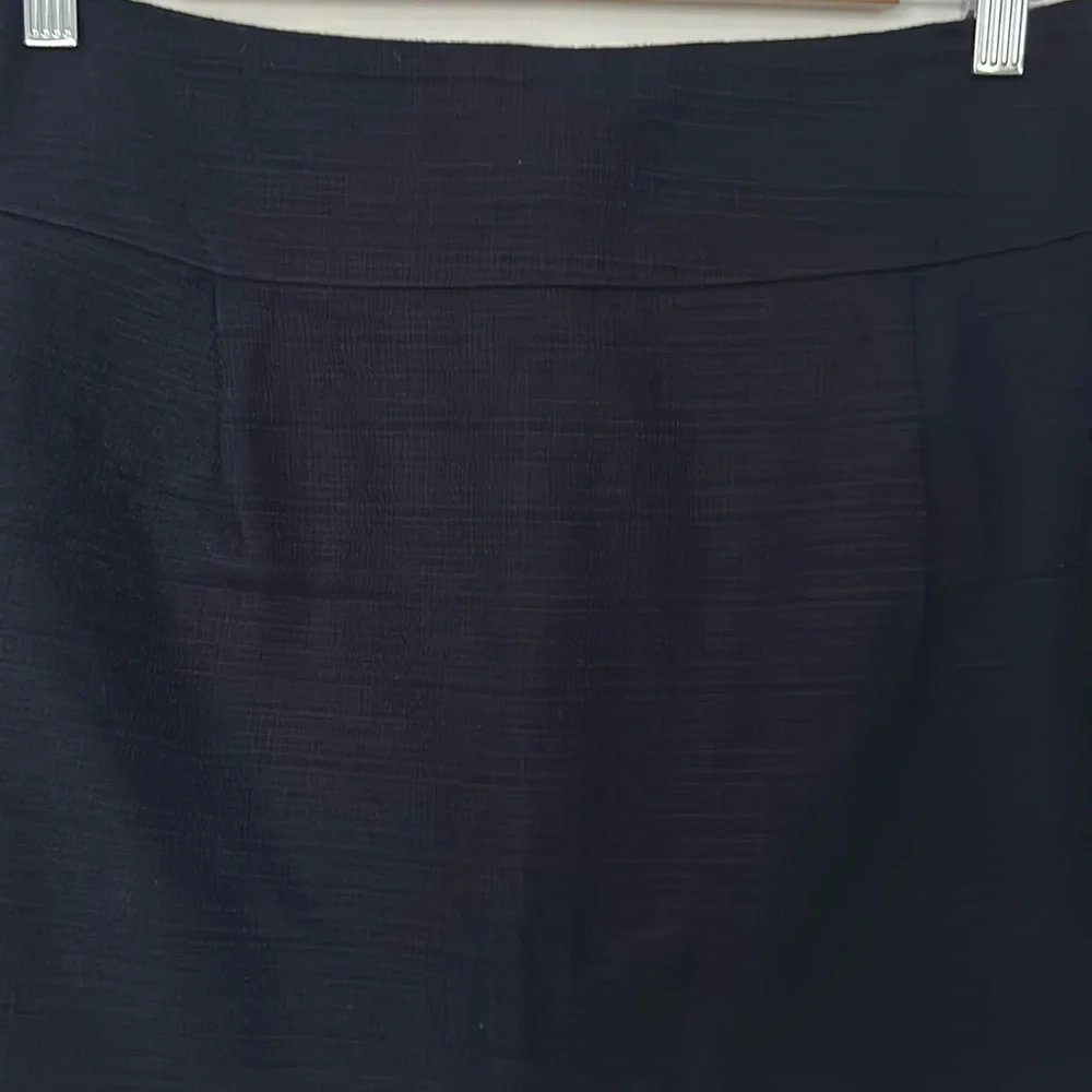J. Crew Textured Cotton Mini Skirt Navy Size 2